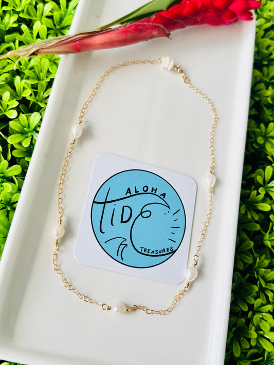 14K GF Freshwater Pearl Necklace - Ashley