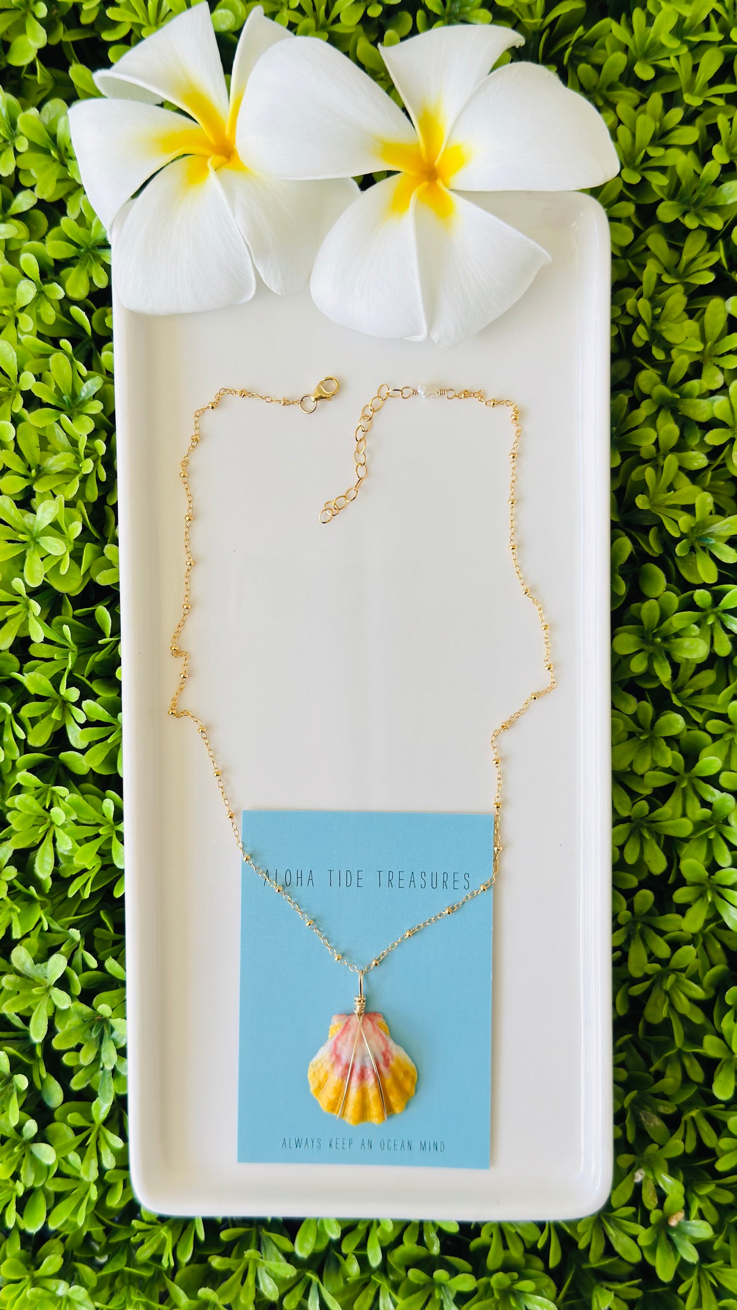 14K GF Sunrise Shell Necklace 18” - Carrie