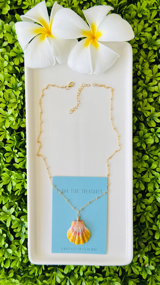 14K GF Sunrise Shell Necklace 18” - Carrie