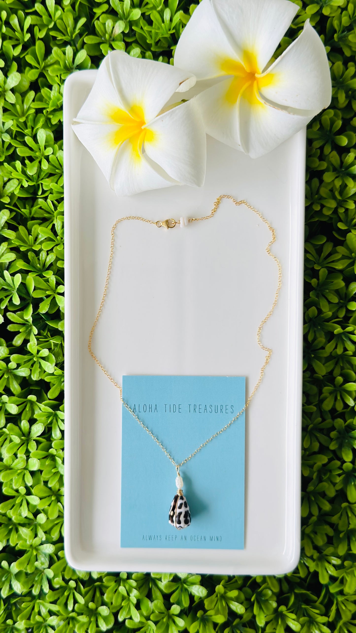 14K GF Hebrew Shell Necklace 16”