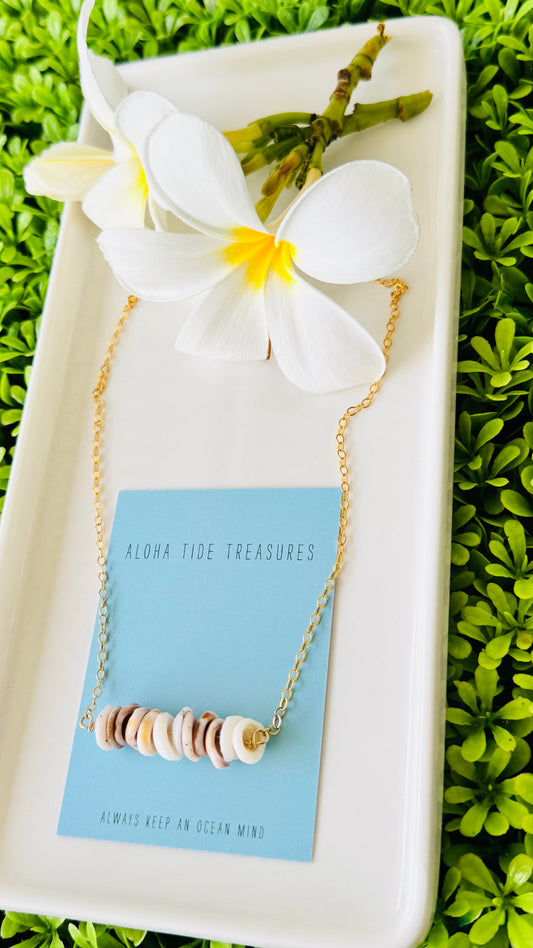 14K GF Puka Sand-Bar Necklace 16”