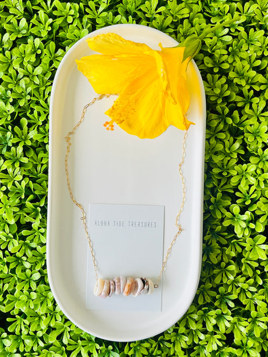 14K GF Puka Sand-Bar Necklace 18”
