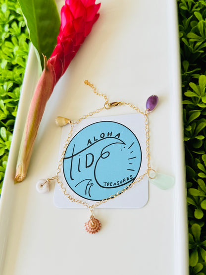 14K GF Hawaiian Shell Anklet 8.5”