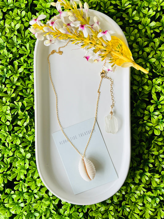 14K GF Cowrie Shell Necklace 20”