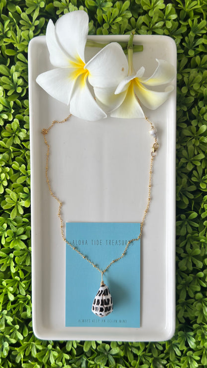 14K GF Hebrew Shell Necklace 16”