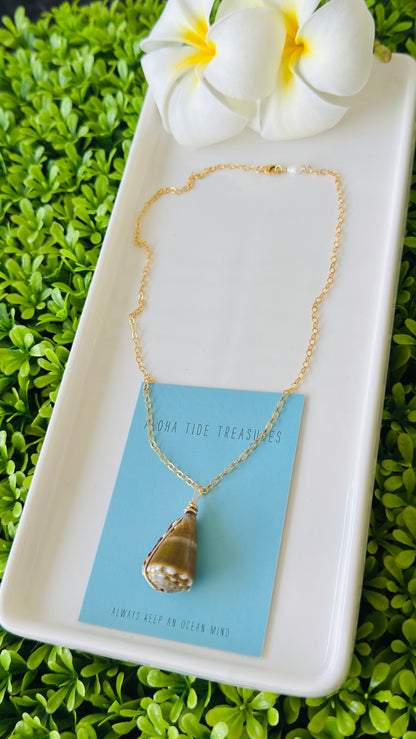 14K GF Cone Shell Necklace 16”