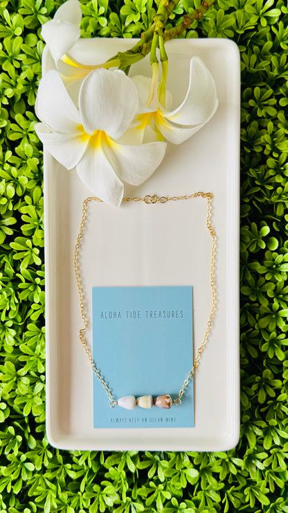 14K GF Cone Sand-Bar Necklace 16”