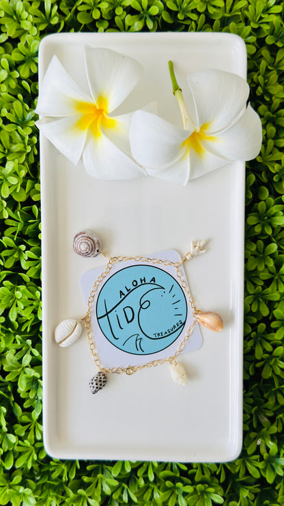 14K GF Shell Anklet 9.5” - Ashley