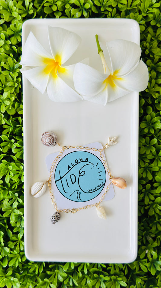 14K GF Shell Anklet 9.5” - Ashley