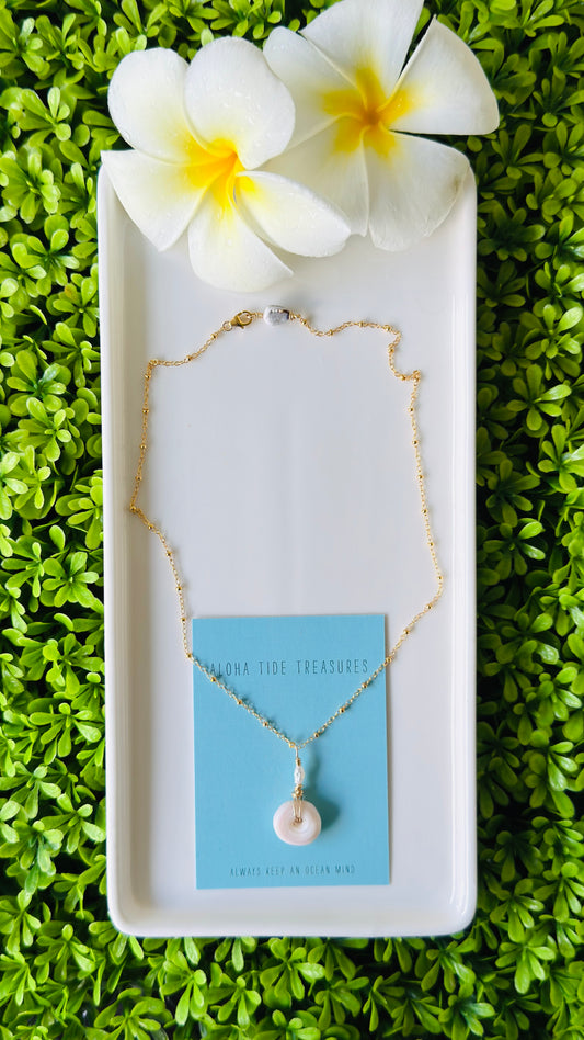14K GF Puka Necklace 16”