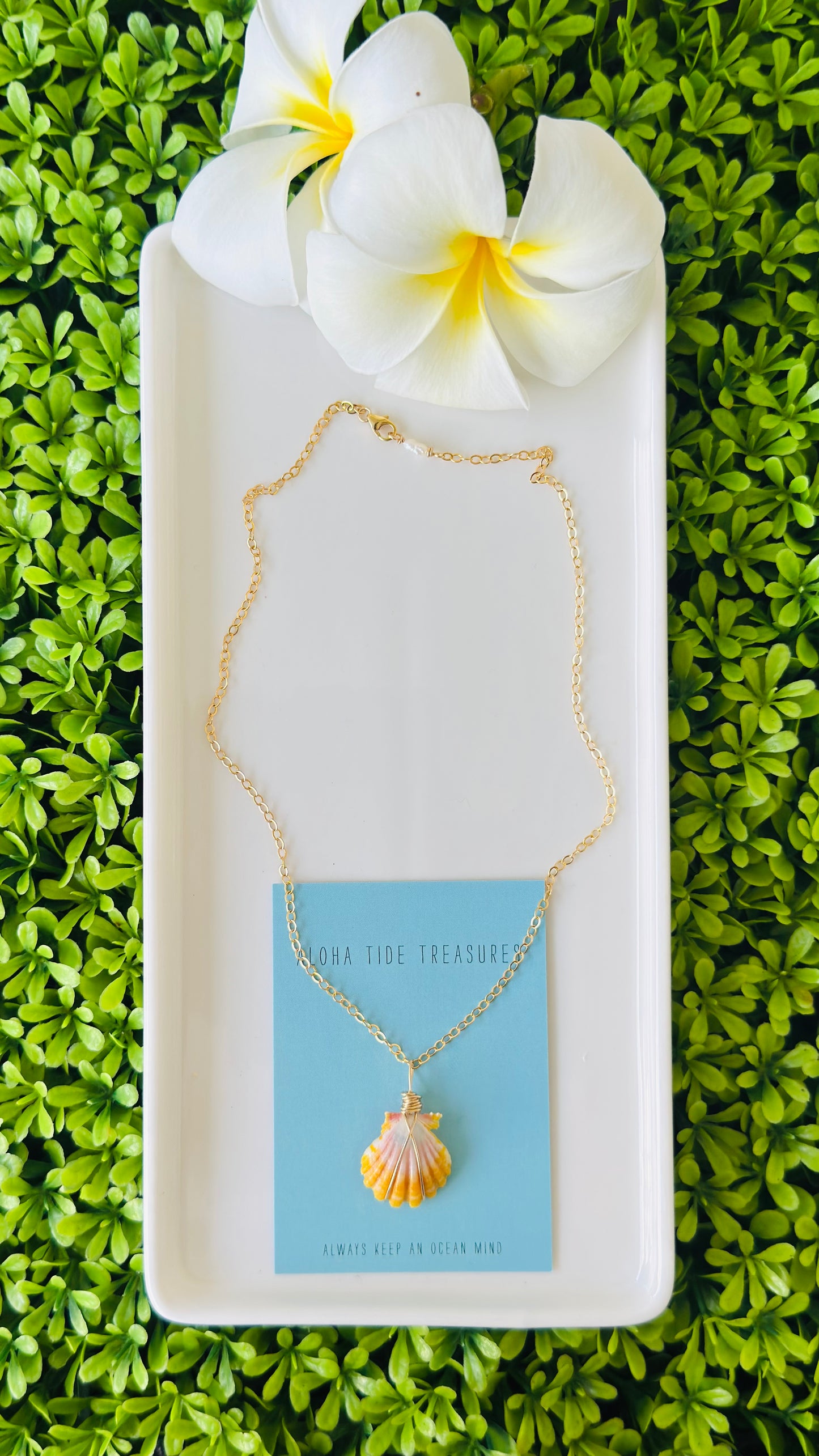 14K GF Sunrise Shell Necklace 16” - Danielle
