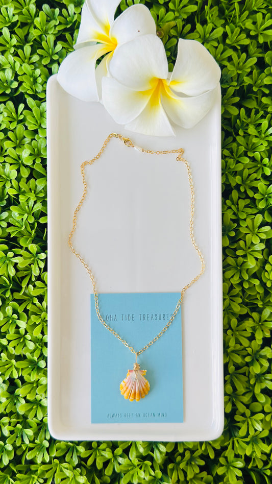 14K GF Sunrise Shell Necklace 16” - Danielle