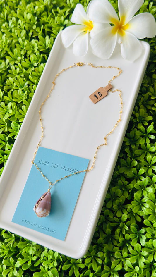 14K GF Cone Shell Necklace 18”