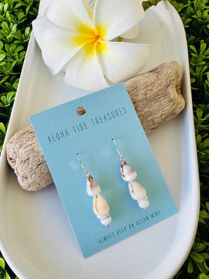 14K GF Stacked Cone Shell Earrings