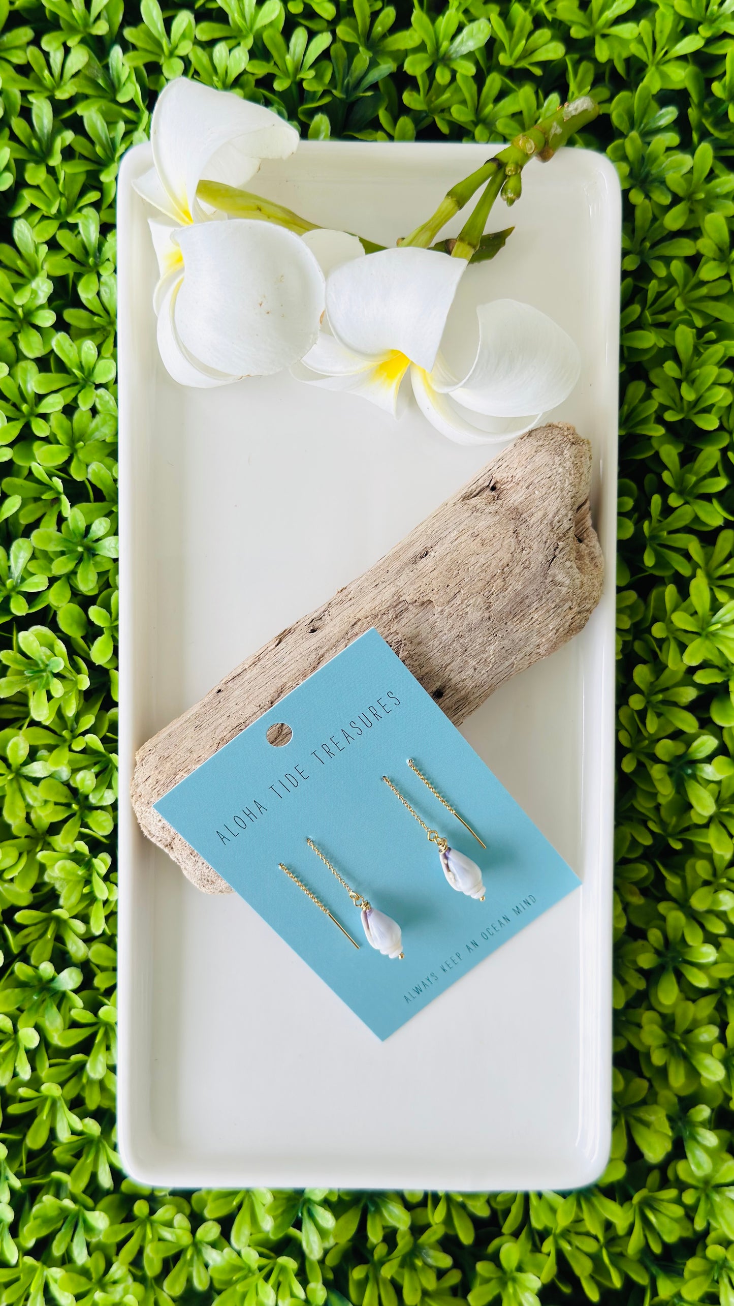 14K GF Cone/Puka Threader Earrings