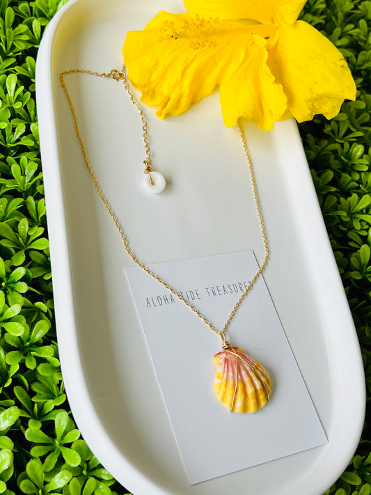 14K GF Sunrise Shell Necklace 16”