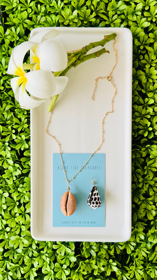 14K GF Cowrie Shell Necklace 16” - Julianne