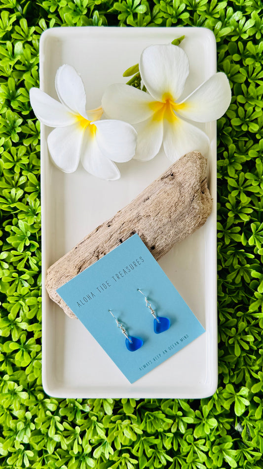 Sterling Silver Seaglass Earrings - Katie