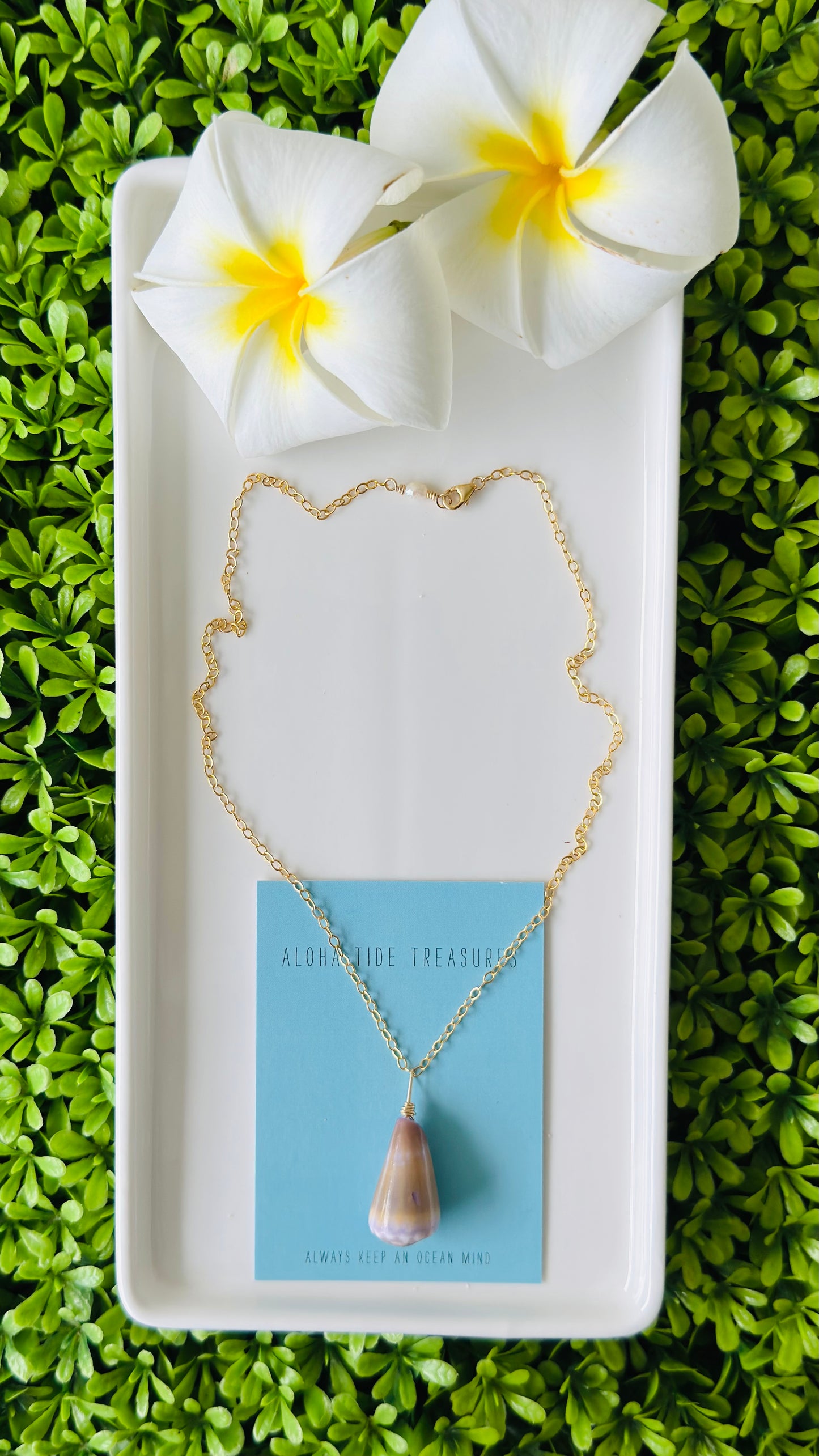 14K GF Cone Shell Necklace 16”