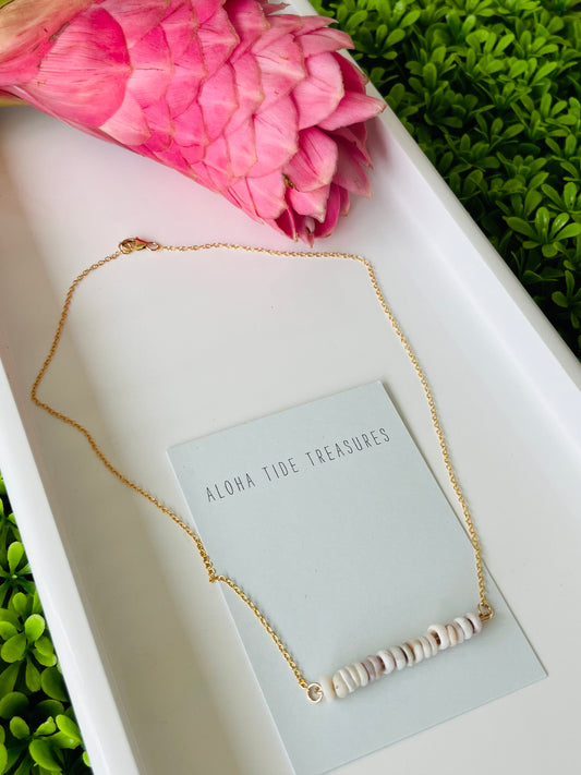 Dainty Puka Sand-Bar Necklace 16”