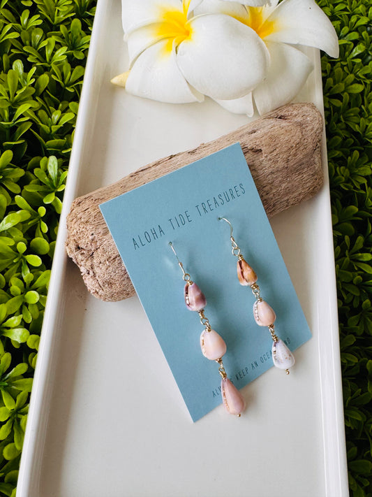 14K GF Tiered Cone Shell Earrings - Karla