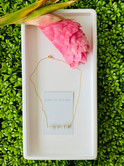 Dainty Puka Sand-Bar Necklace 16”