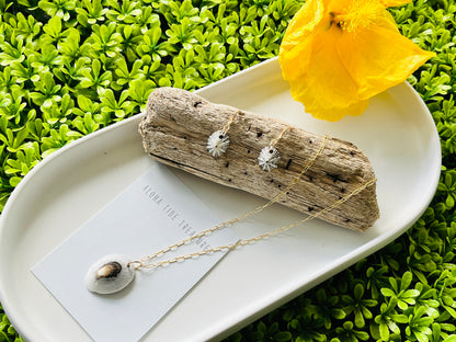 14K GF Opihi Set Kieki Necklace 14”