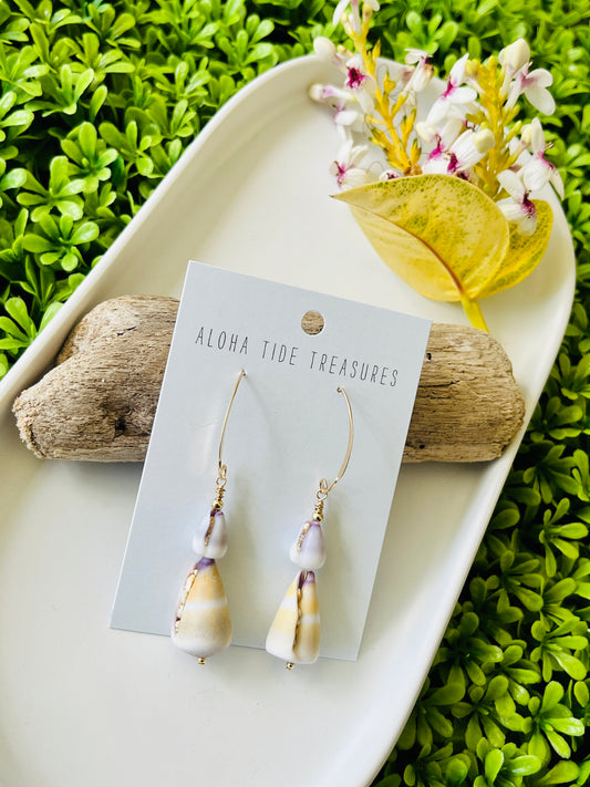 14K GF Stacked Cone Shell Earrings