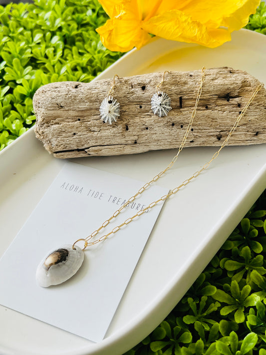 14K GF Opihi Set Kieki Necklace 14”