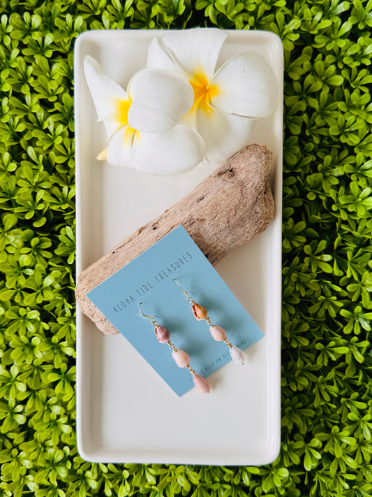 14K GF Tiered Cone Shell Earrings - Karla