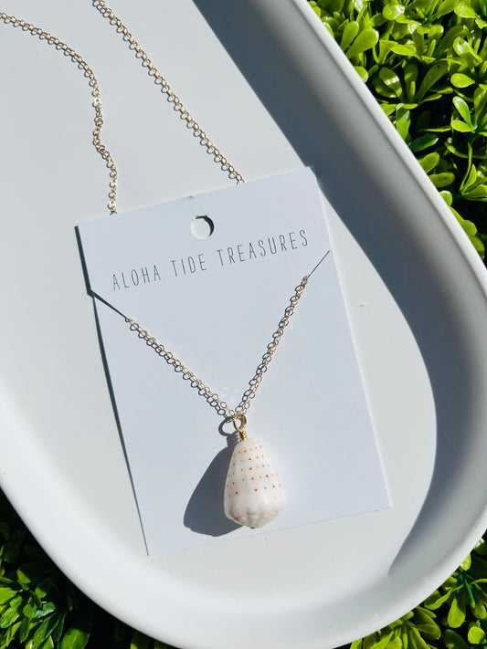 14K GF Abbreviated Cone Shell  Necklace 16"