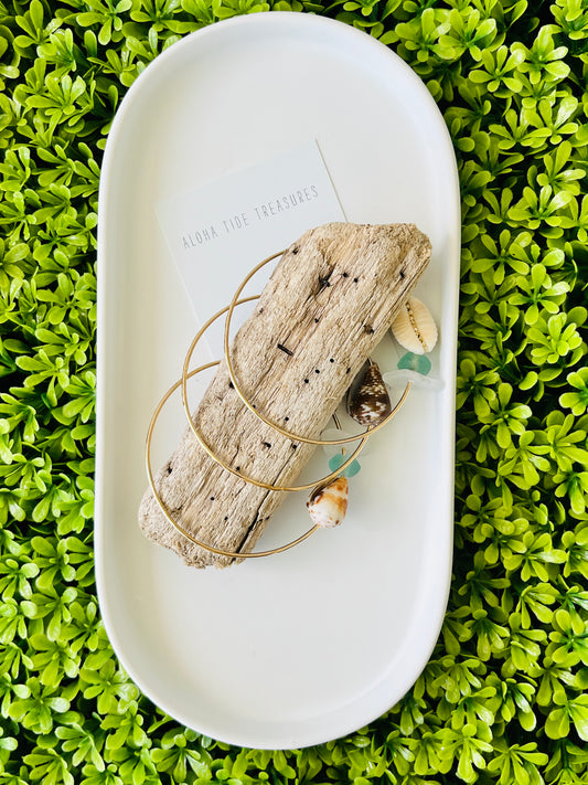 Custom 14K Bangle Set with Customer Delivered Shells!