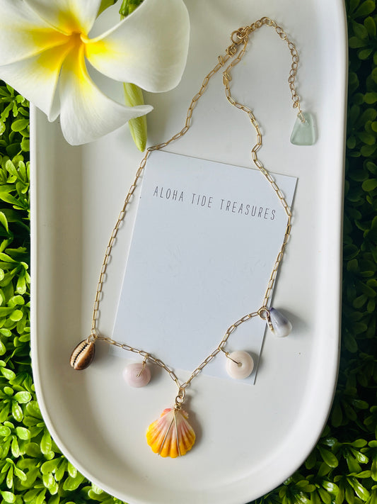 14K GF Sunrise Aloha Necklace 15”