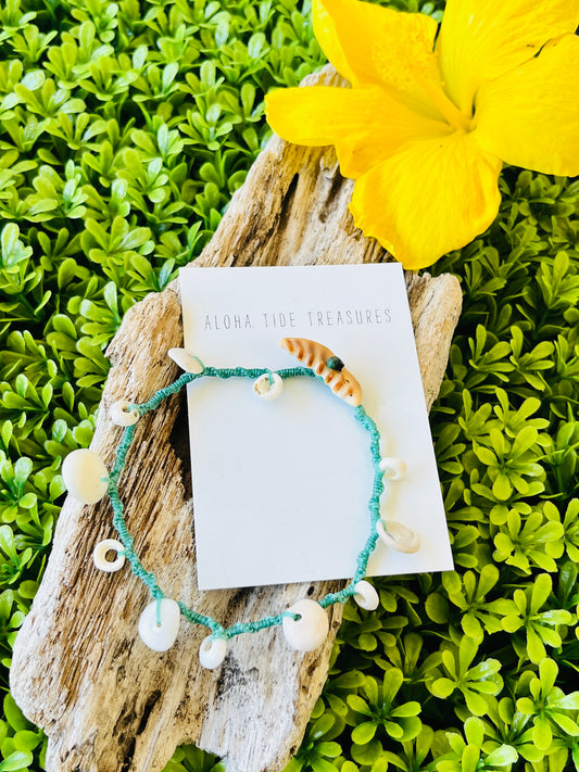 Hawaiian Shell Anklet 8”
