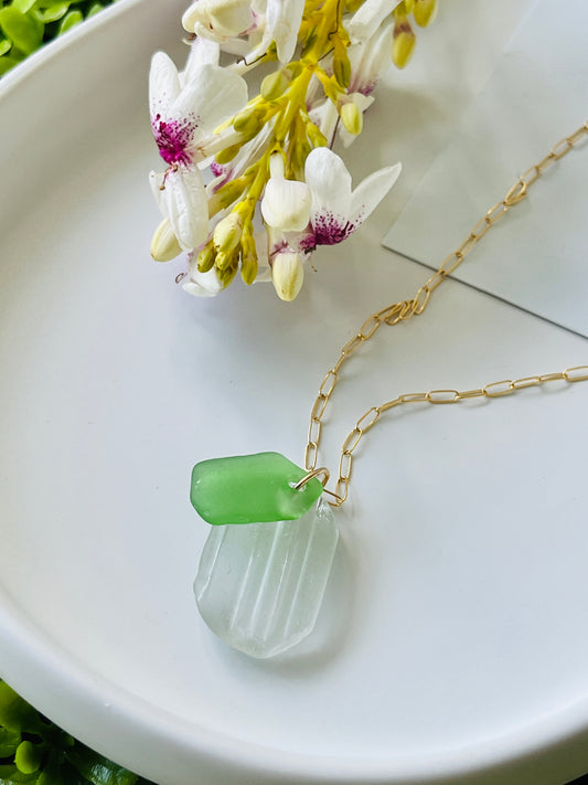 14K GF Seaglass Necklace 16”