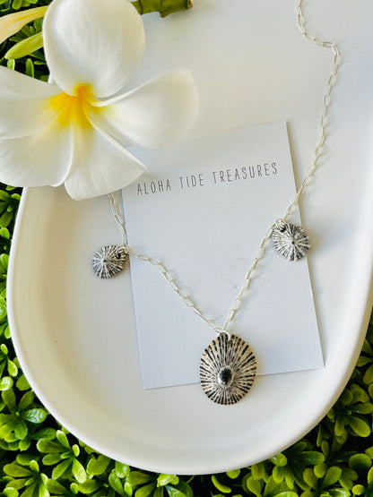 Sterling SIlver ‘Opihi Necklace 18”
