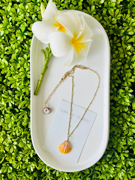 14K GF Sunrise Shell Necklace 16”