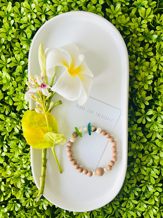 Sea Glass Neutral Bracelet