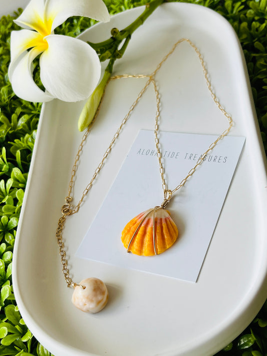 14K GF Sunrise Shell  Necklace 22”