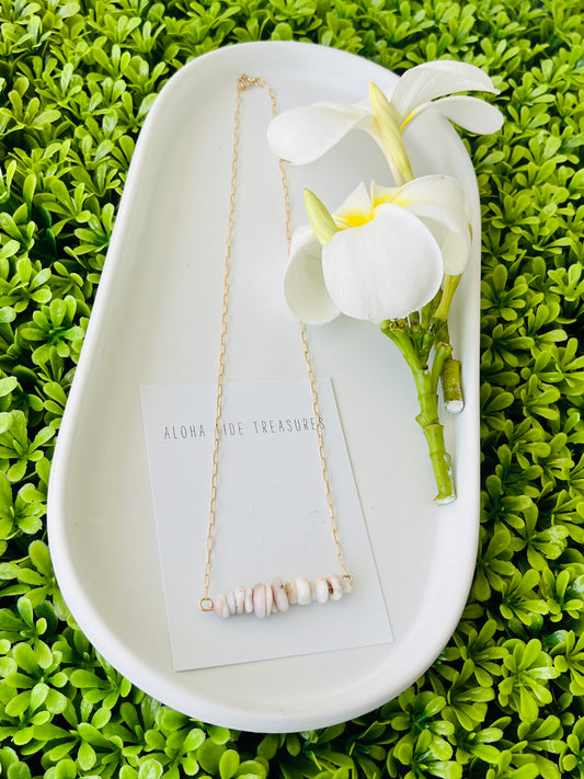 14K GF Dainty Puka Sand-Bar Necklace 16”