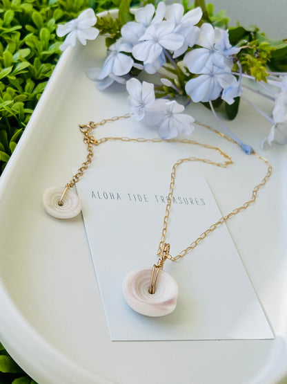 14K GF Puka Shell Necklace 16”