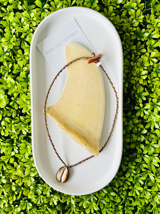 Cowrie Surfer Necklace 15”