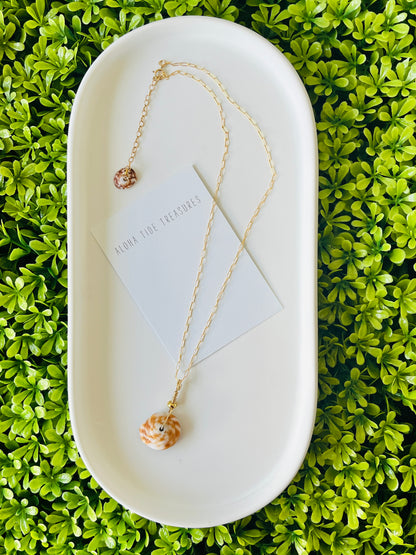14K GF Puka Shell Necklace 16”