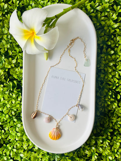 14K GF Sunrise Aloha Necklace 15”