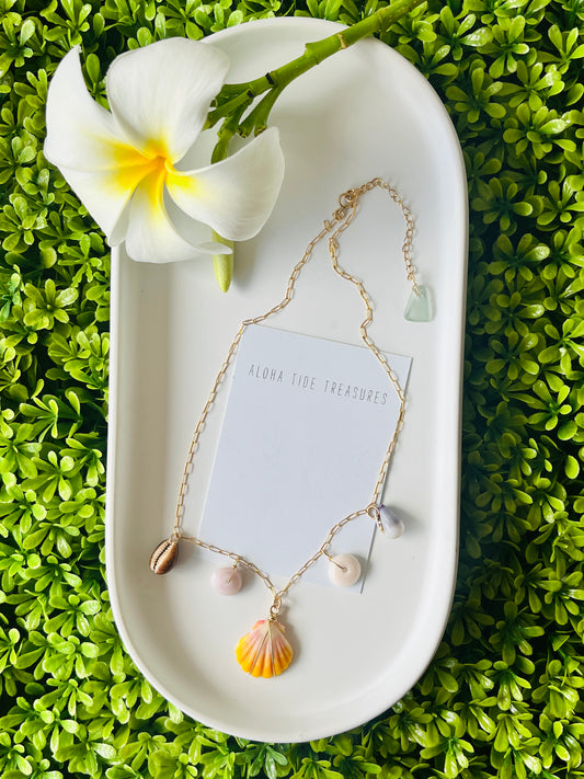 14K GF Sunrise Aloha Necklace 15”