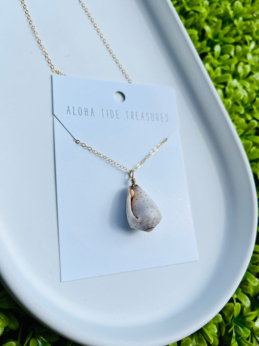 14K GF Abbreviated Cone Shell Necklace 16”