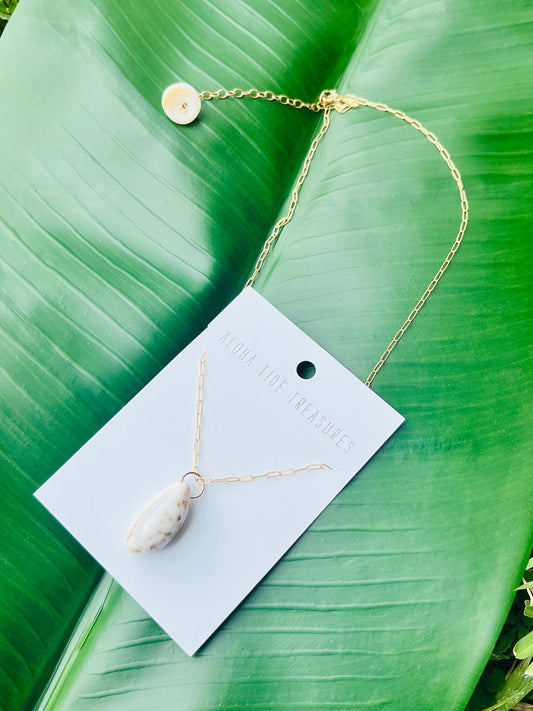 14K GF Cowrie Shell Necklace on 18"