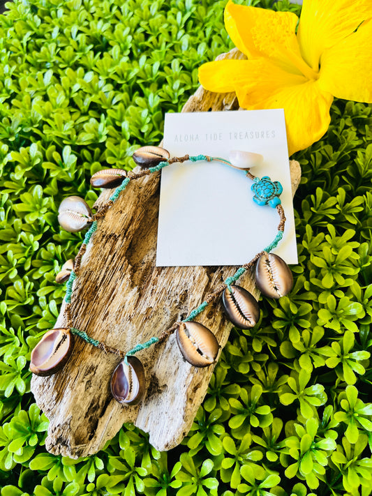 Hawaiian Shell Anklet 11”