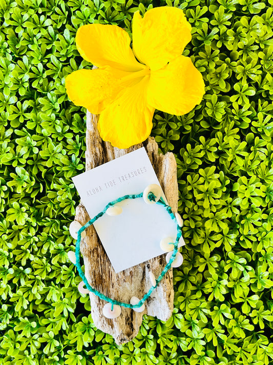 Hawaiian Shell Anklet 10.5”