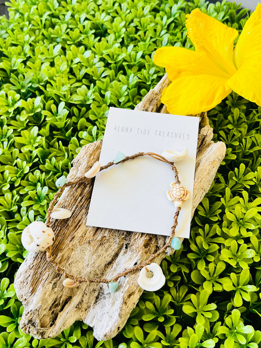 Hawaiian Shell Anklet 9.5”